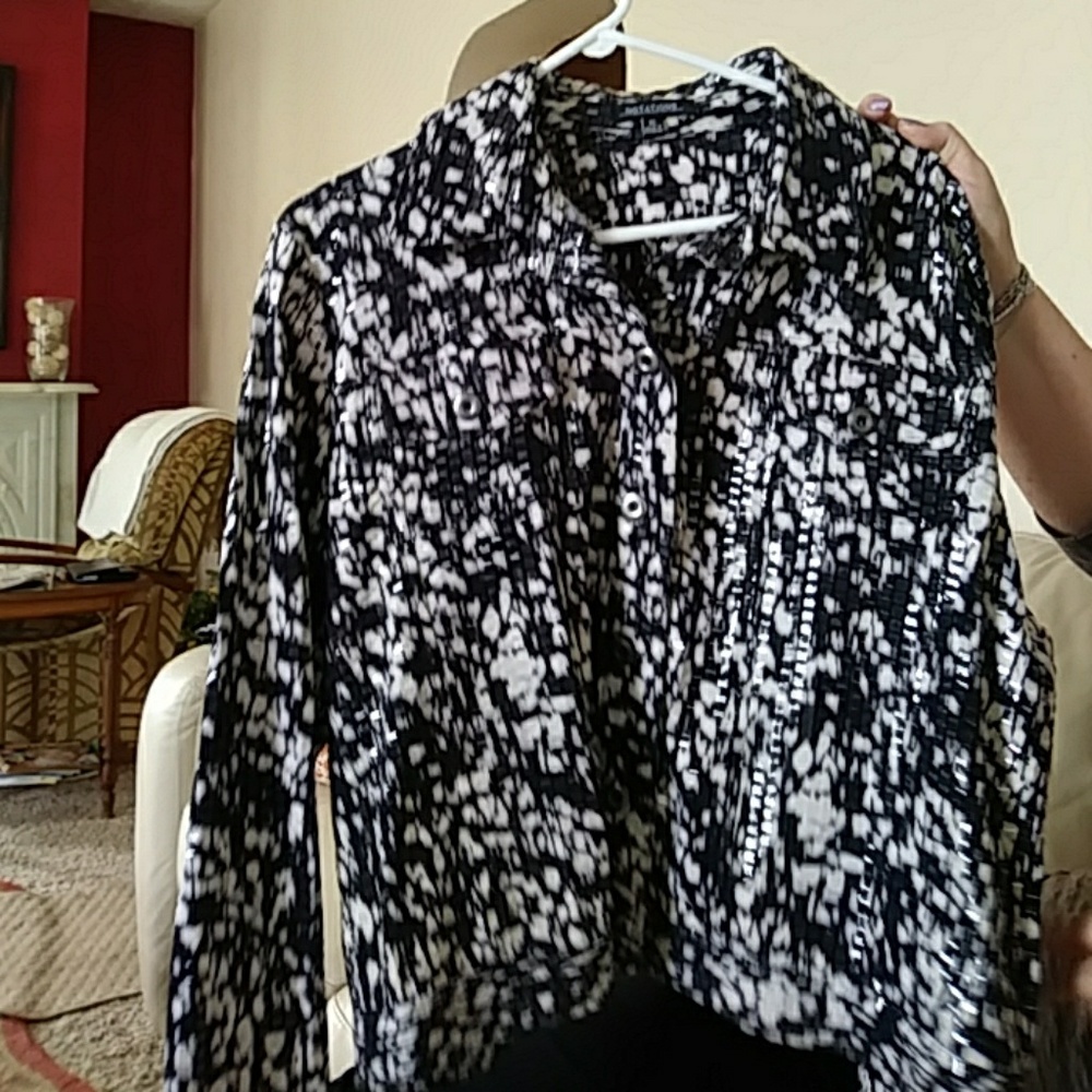 Black and white jacket
